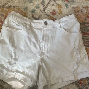 Hollister white high waisted shorts